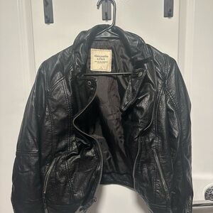 Abercrombie & Fitch Black Leather Jacket